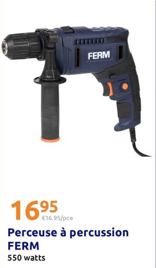 Perceuse à percussion FERM 550 watts