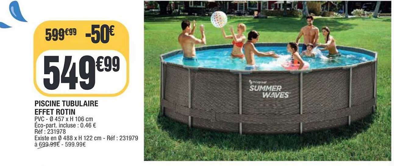 PISCINE TUBULAIRE EFFET ROTIN