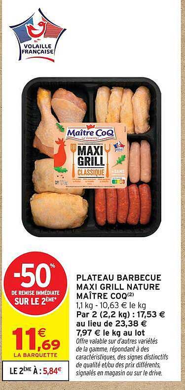 PLATEAU BARBECUE MAXI GRILL NATURE MAÎTRE COQ(2)