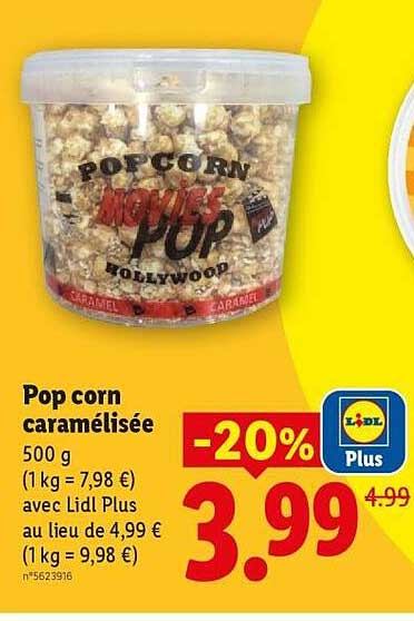Pop corn caramélisée