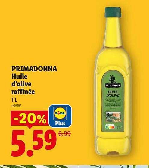 PRIMADONNA Huile d'olive raffinée 1 L