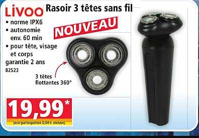 Rasoir 3 têtes sans fil
