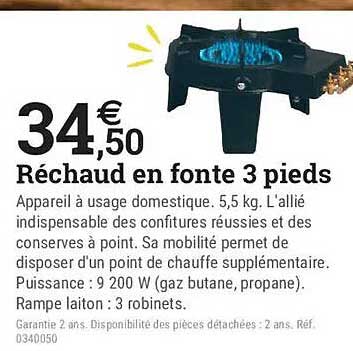 Réchaud en fonte 3 pieds