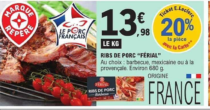 Ribs de porc “Féria”