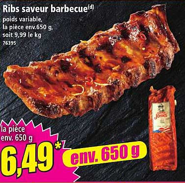 Ribs saveur barbecue