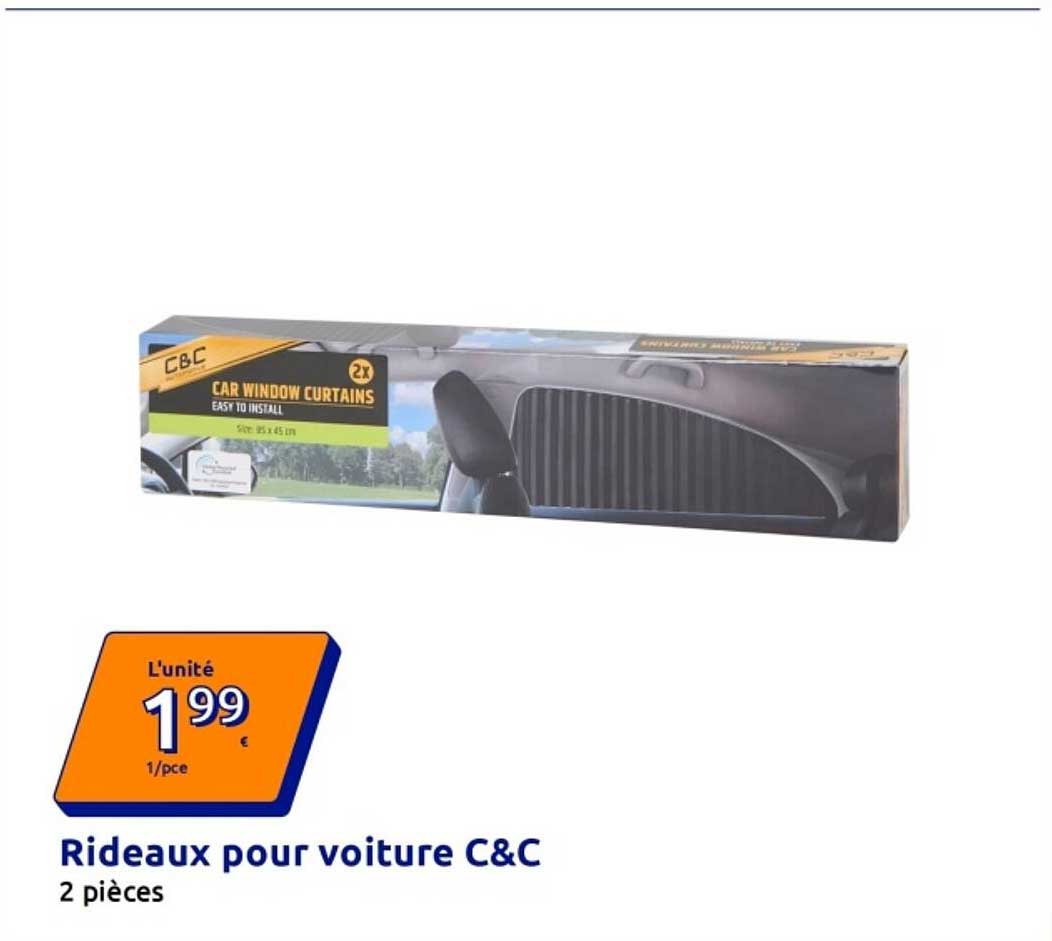 Rideaux pour voiture C&C 2 pièces
