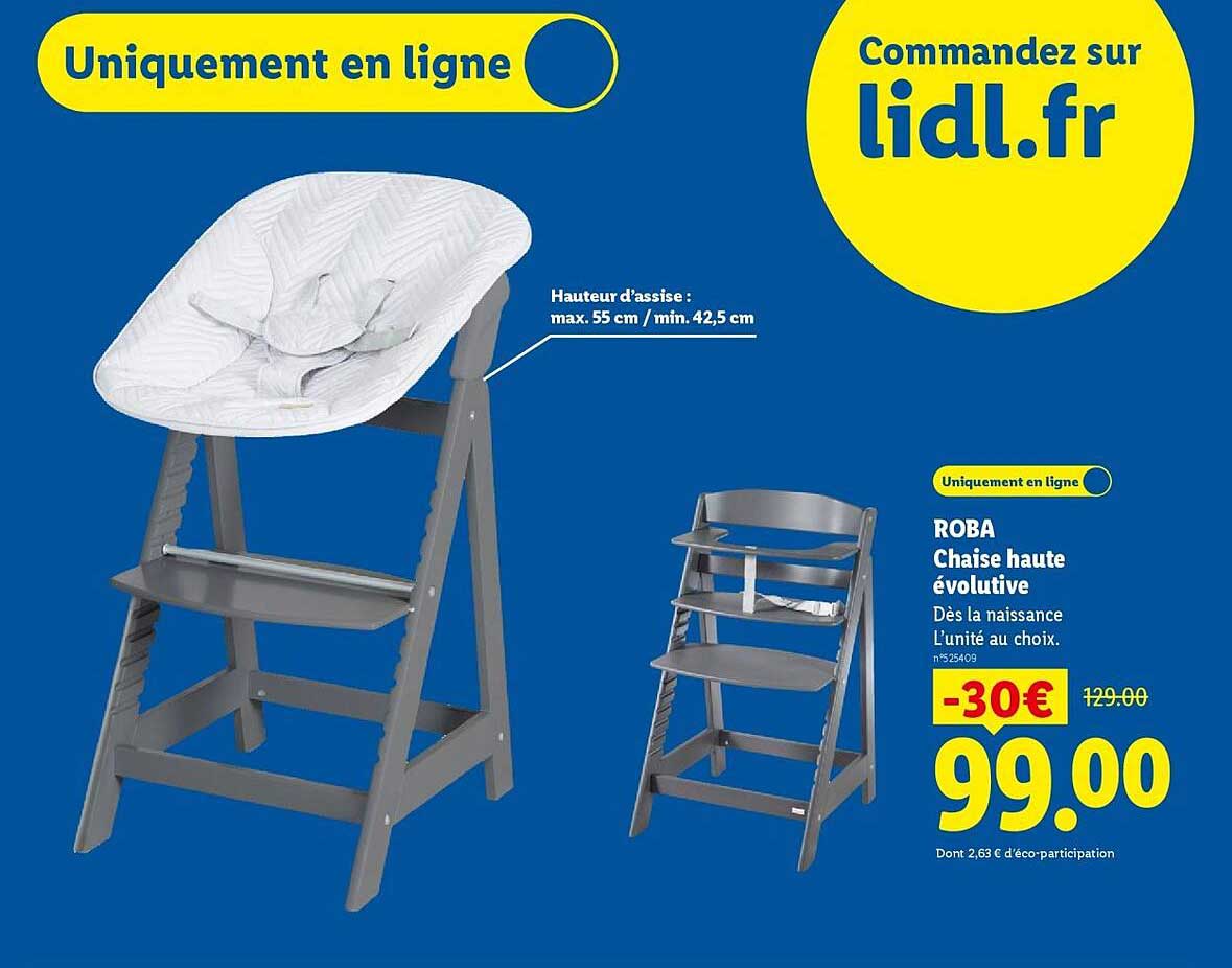 ROBA Chaise haute évolutive