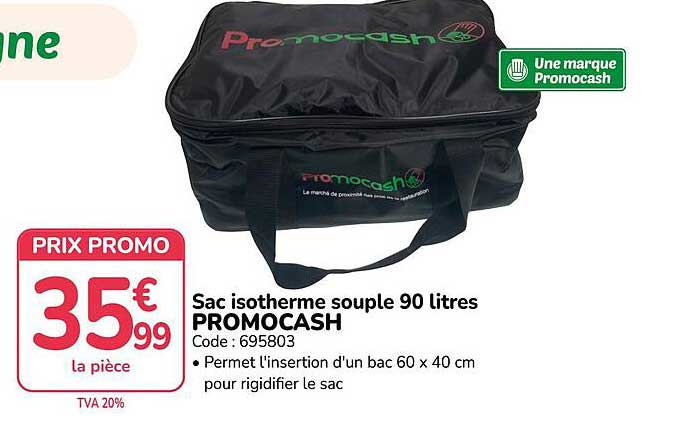 Sac isotherme souple 90 litres PROMOCASH