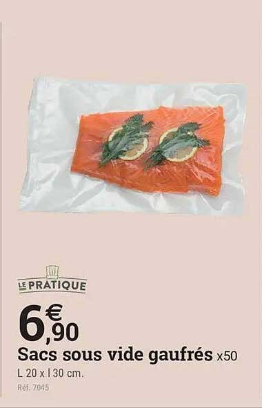 Sacs sous vide gaufrés x50