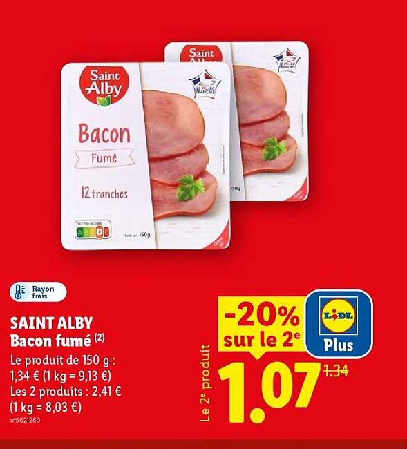 SAINT ALBY Bacon fumé
