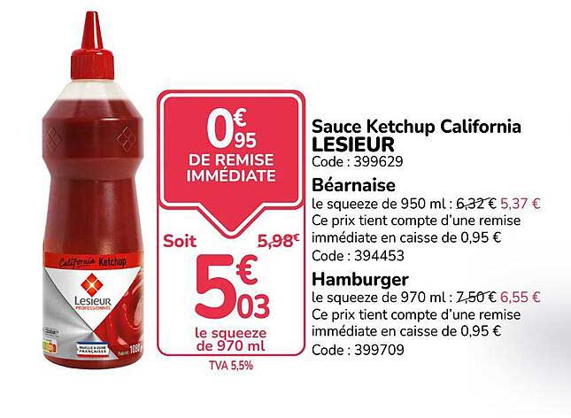 Sauce Ketchup California LESIEUR