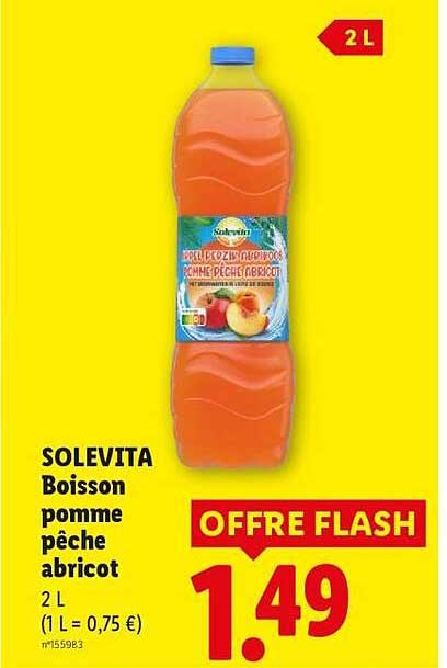 SOLEVITA Boisson pomme pêche abricot