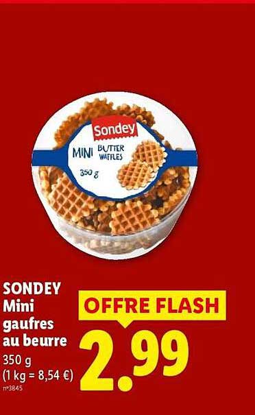 SONDEY Mini gaufres au beurre 350 g