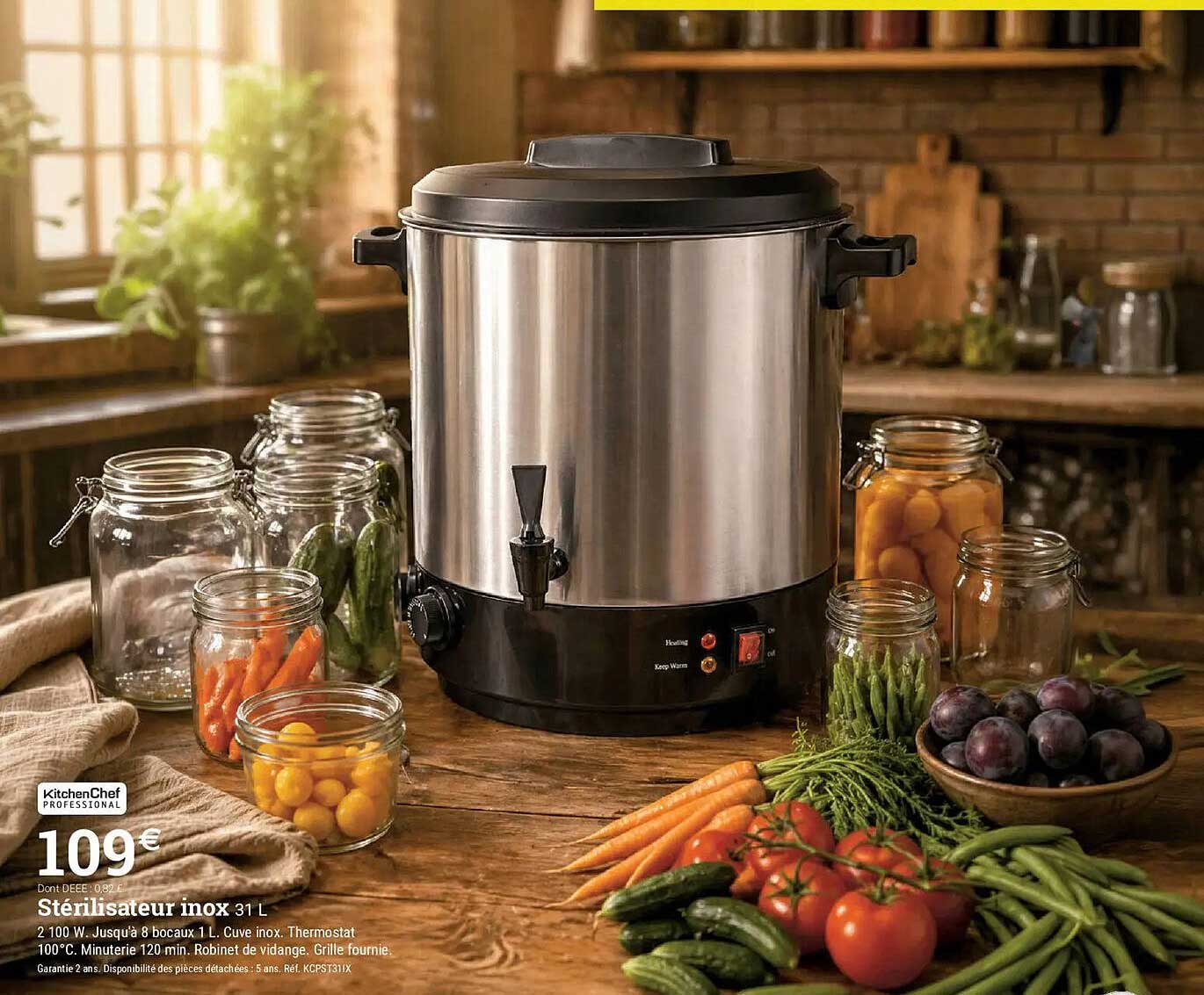 Stérilisateur inox 31 L