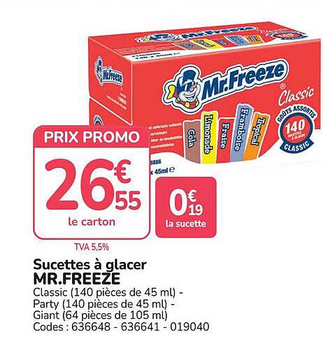 Sucettes à glacer MR.FREEZE