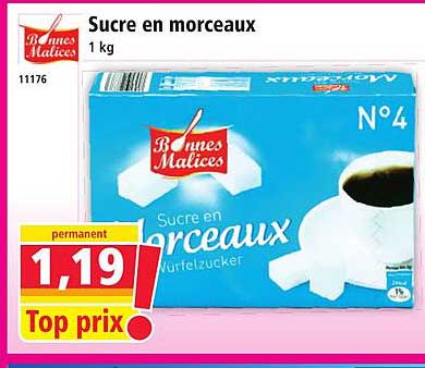 Sucre en morceaux