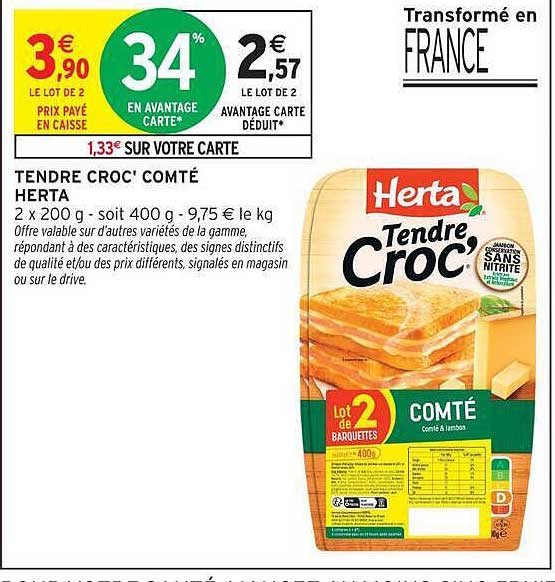 TENDRE CROC’ COMTÉ HERTA
