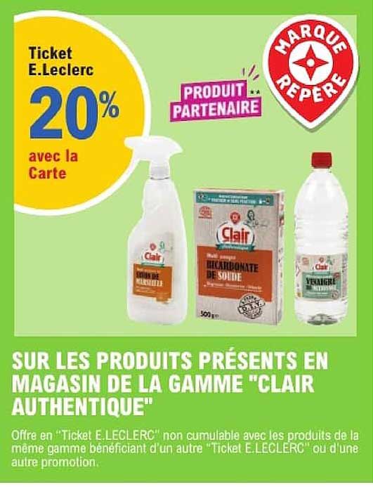 Ticket E.Leclerc 20% avec la Carte