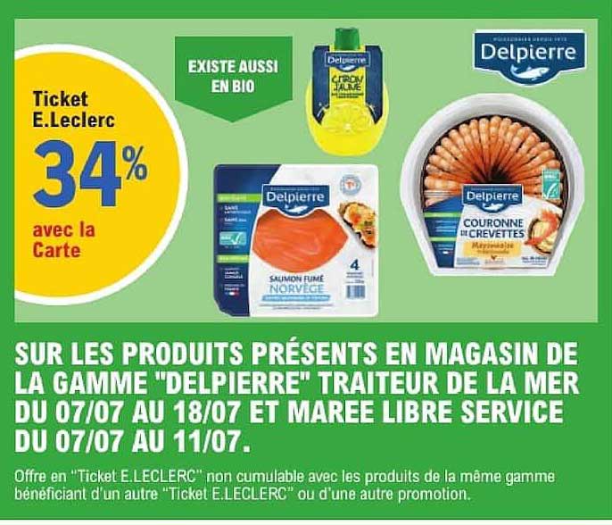 Ticket E.Leclerc 34% avec la Carte
