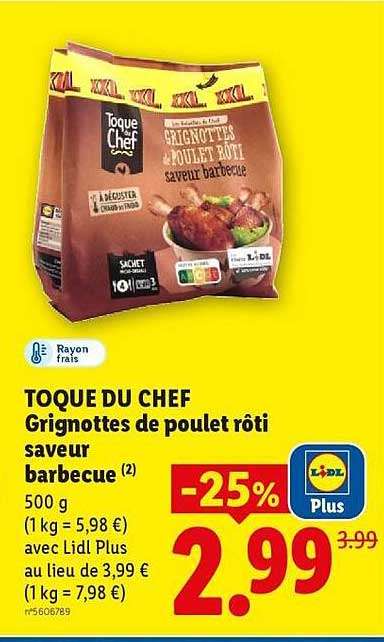 TOQUE DU CHEF Grignottes de poulet rôti saveur barbecue