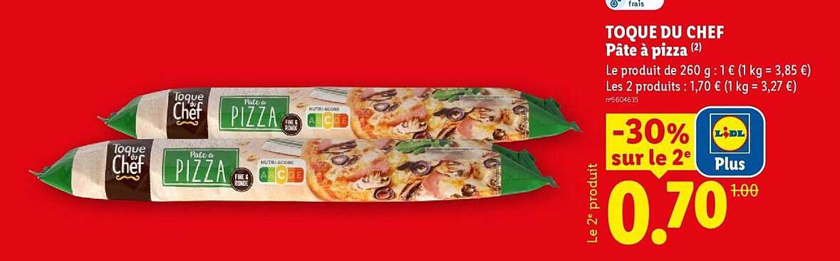 TOQUE DU CHEF Pâte à pizza