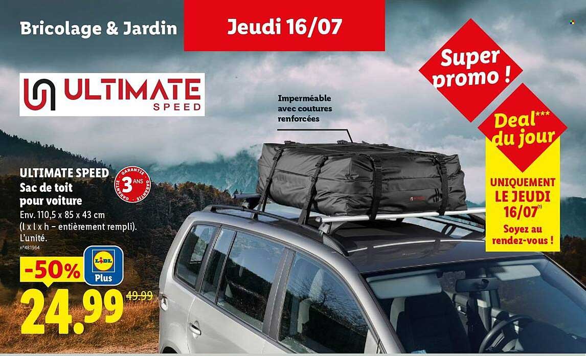 ULTIMATE SPEED Sac de toit pour voiture