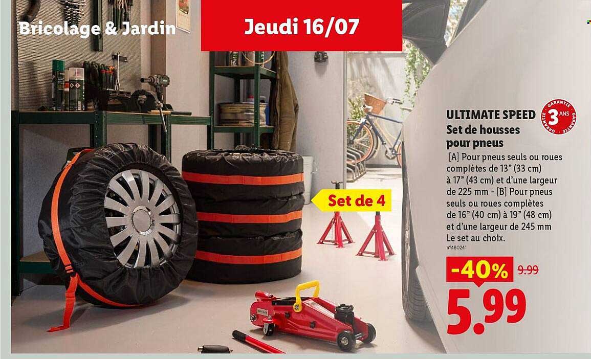 ULTIMATE SPEED Set de housses pour pneus
