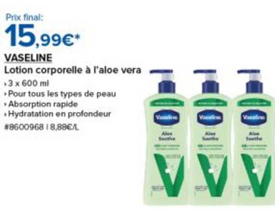 VASELINE Lotion corporelle à l'aloe vera