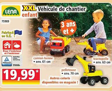 XXL Véhicule de chantier enfant