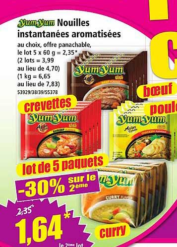 YumYum Nouilles instantanées aromatisées