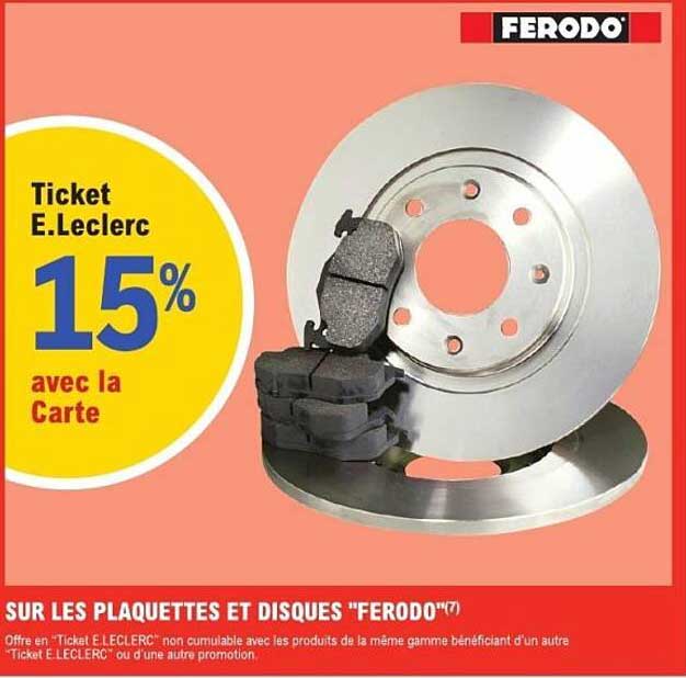 15% sur les plaquettes et disques "FERODO"