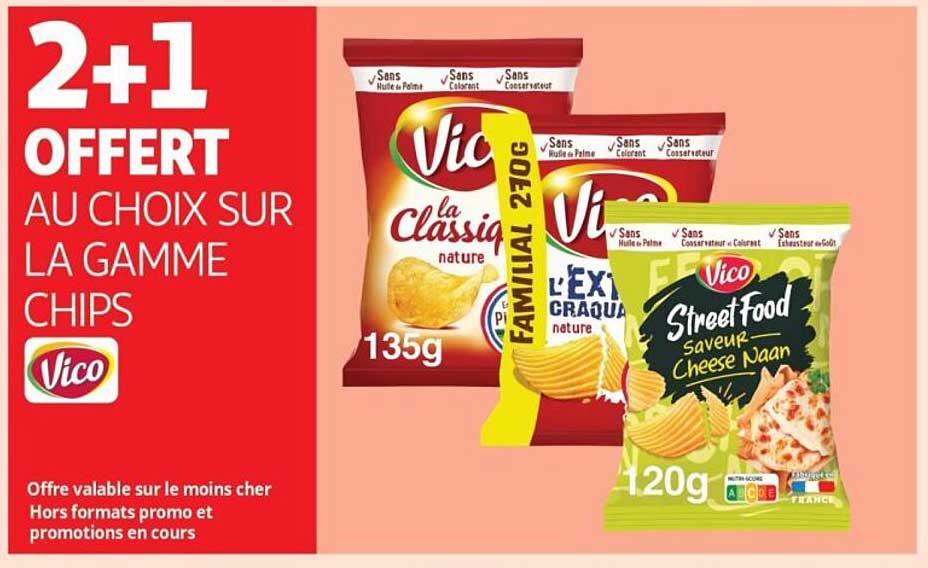 2+1 OFFERT AU CHOIX SUR LA GAMME CHIPS