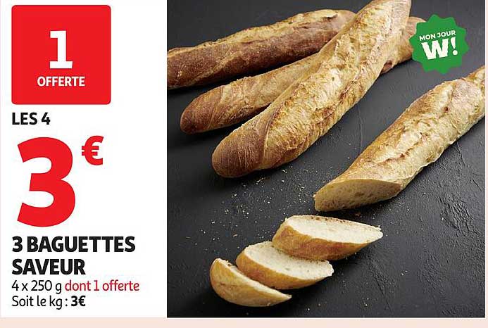 3 BAGUETTES SAVEUR
