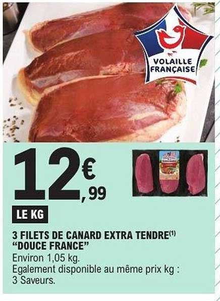 3 FILETS DE CANARD EXTRA TENDRE "DOUCE FRANCE"