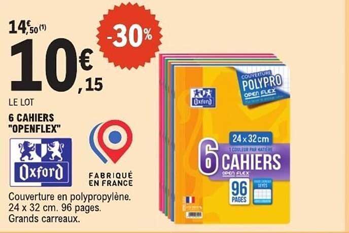 6 CAHIERS "OPENFLEX"
