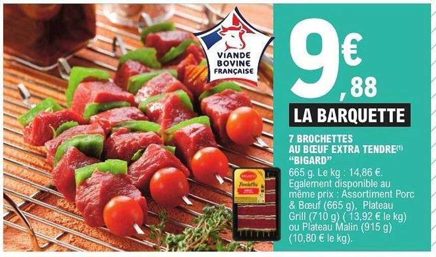 7 Brochettes au Bœuf Extra Tendre "Bigard"