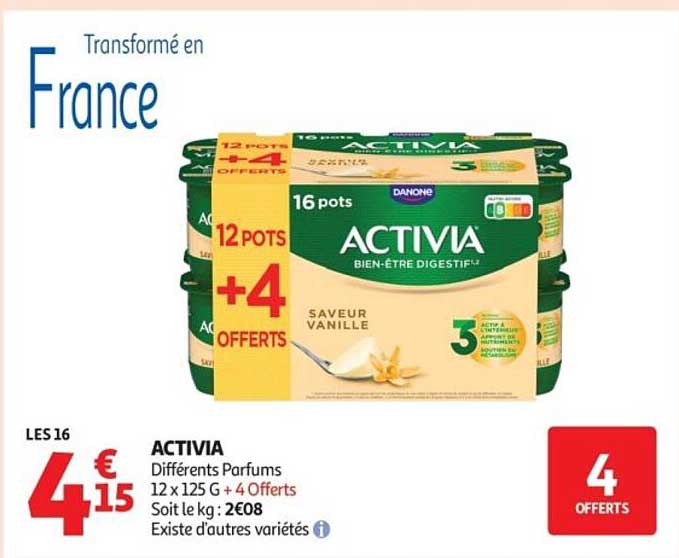 ACTIVIA 12 pots + 4 offerts