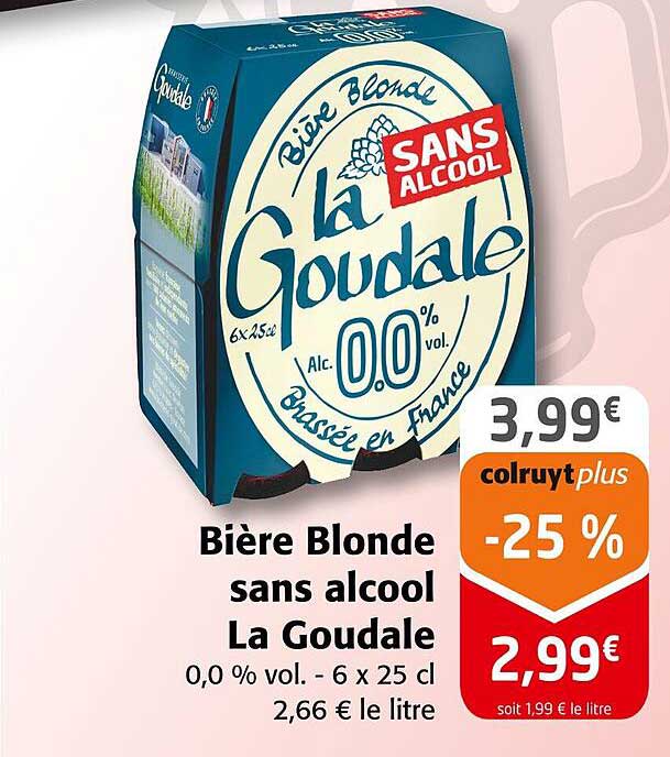 Bière Blonde sans alcool La Goudale