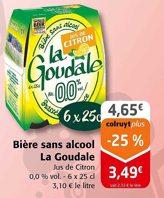 Bière sans alcool La Goudale Jus de Citron