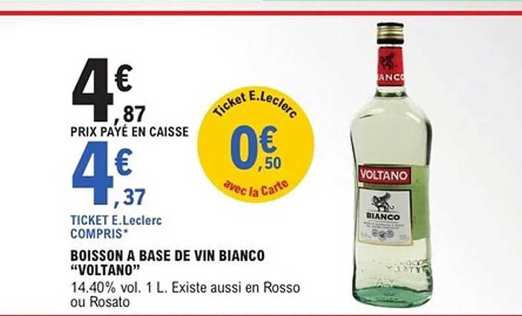 BOISSON A BASE DE VIN BIANCO “VOLTANO”