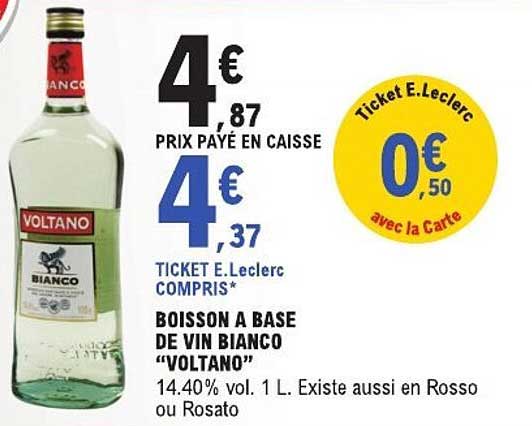 BOISSON A BASE DE VIN BIANCO “VOLTANO”