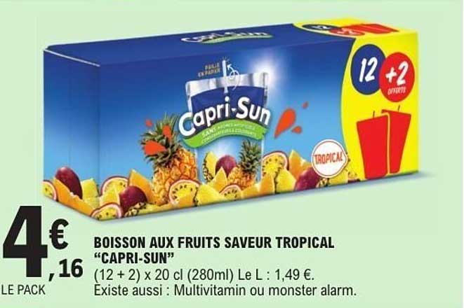BOISSON AUX FRUITS SAVEUR TROPICAL "CAPRI-SUN"