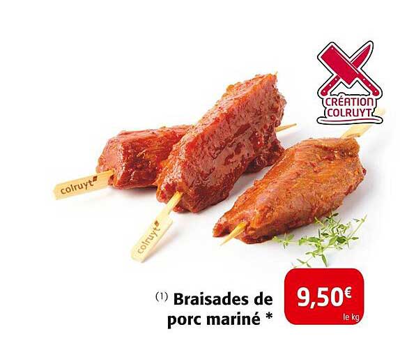Braisades de porc mariné