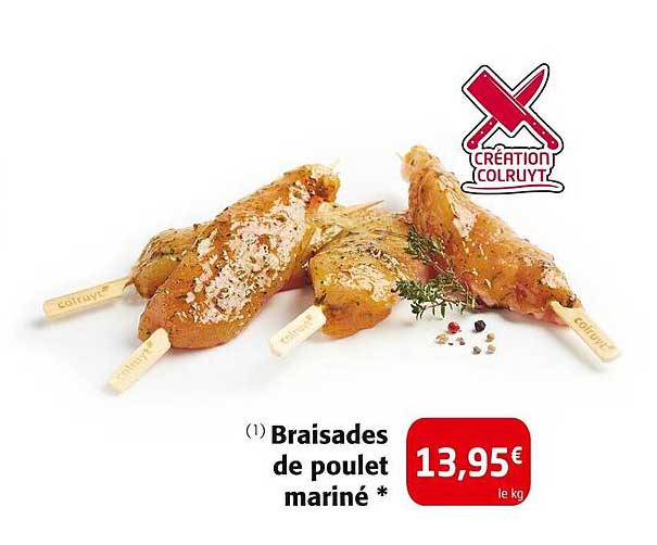 Braisades de poulet mariné *