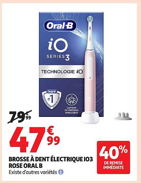 BROSSE À DENT ÉLECTRIQUE iO3 ROSE ORAL B
