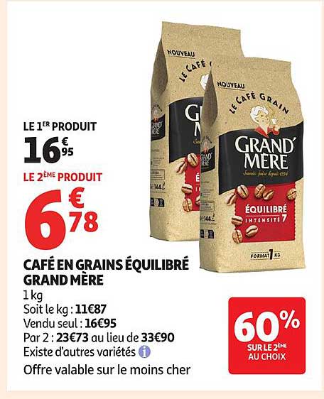 CAFE EN GRAINS ÉQUILIBRÉ GRAND MÈRE