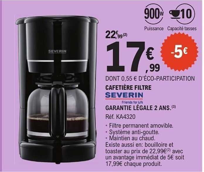 CAFETIÈRE FILTRE SEVERIN