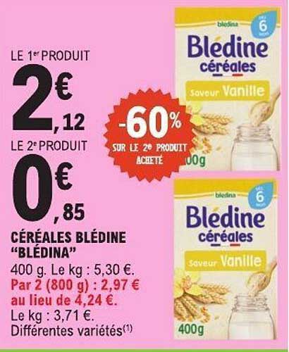 CÉRÉALES BLÉDINE "BLÉDINA"