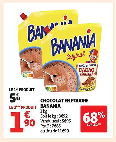 CHOCOLAT EN POUDRE BANANIA