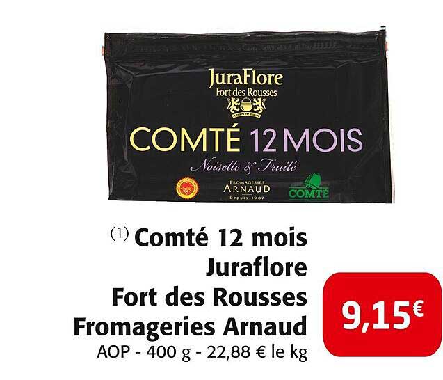Comté 12 mois JuraFlore Fort des Rousses Fromageries Arnaud